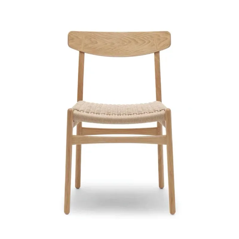 

North American imported oak, braided dining chair, beech, Japanese simplicity