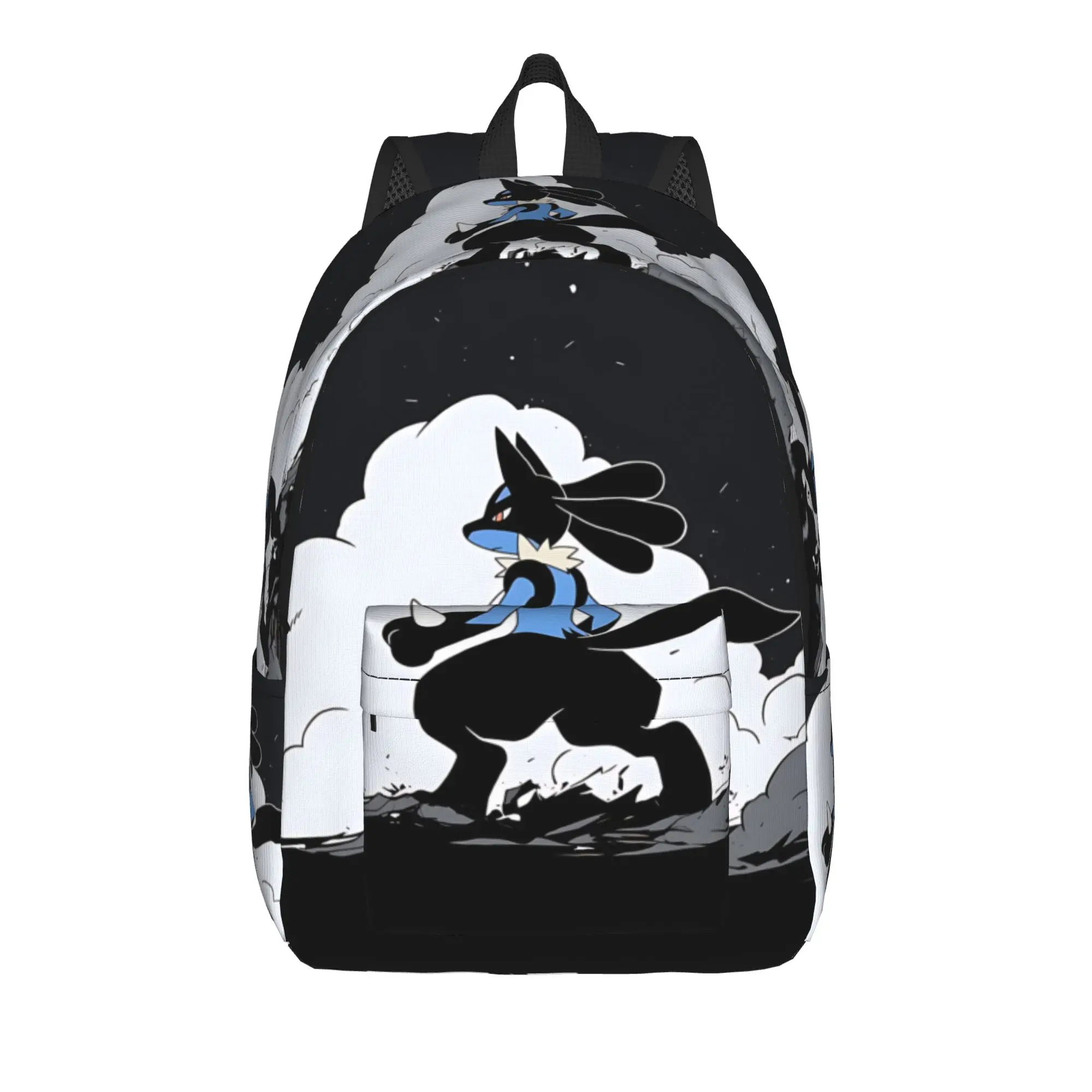 

Fashion pokemon Broken Lucario Backpack Mochilas High Street Travel Sturdy Shoulder Rucksack