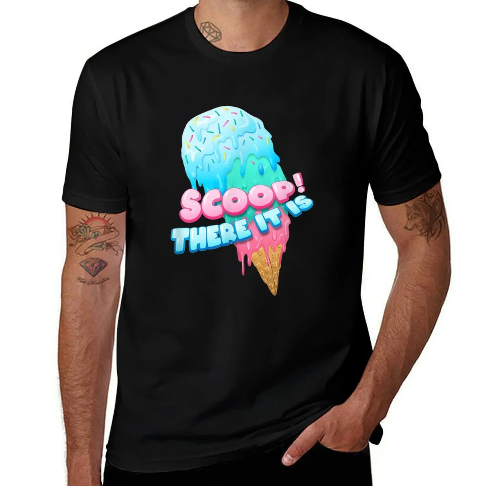 Scoop There It is Ice Cream Dessert Loving Sweet Tooth T-Shirt Halloween Casual T-Shirt