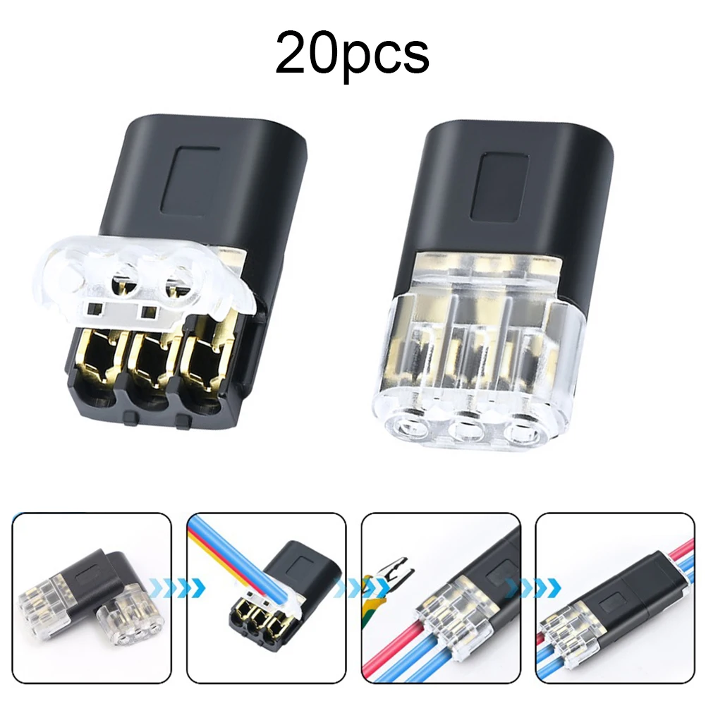 

Electrical Projects LED Terminal Blocks 1.3*2.3cm Adaptable Wire Compatibility Efficient Electrical Connectivity