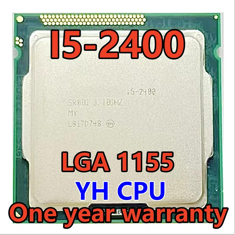 Processador de CPU Quad-Core, Quad-Thread, i5-2400, i5 2400, SR00Q, 3,1 GHz, 6M, 95W, LGA 1155