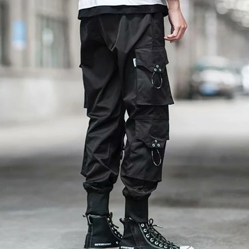 Joggers Streetwear Men Pants Hip Hop High Street Fashion Harajuku Techwear Running Pocket Linens Stylish Korean Male Clothing