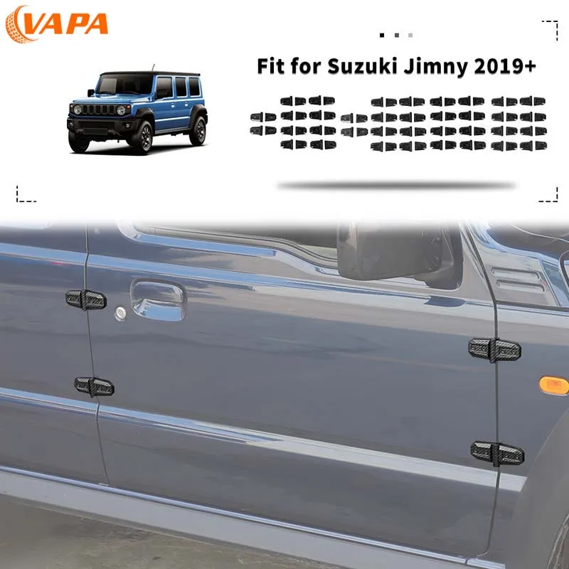 

Крышка двигателя из АБС, дверные петли, отделка, украшение, подходит для Suzuki Jimny 2019, вверх, 4 двери, автомобильные внешние аксессуары