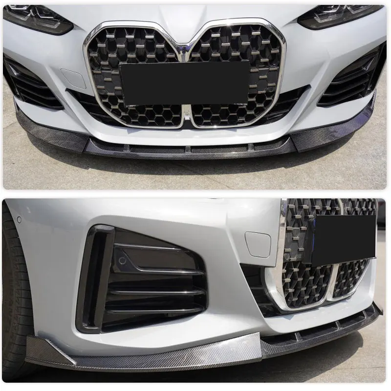 Full Carbon Fiber Car Front Bumper Lip Spoiler for BMW 4 Series G26 M-Sport Gran Coupe 2021-2023 Front Lip Chin Apron Body Kit