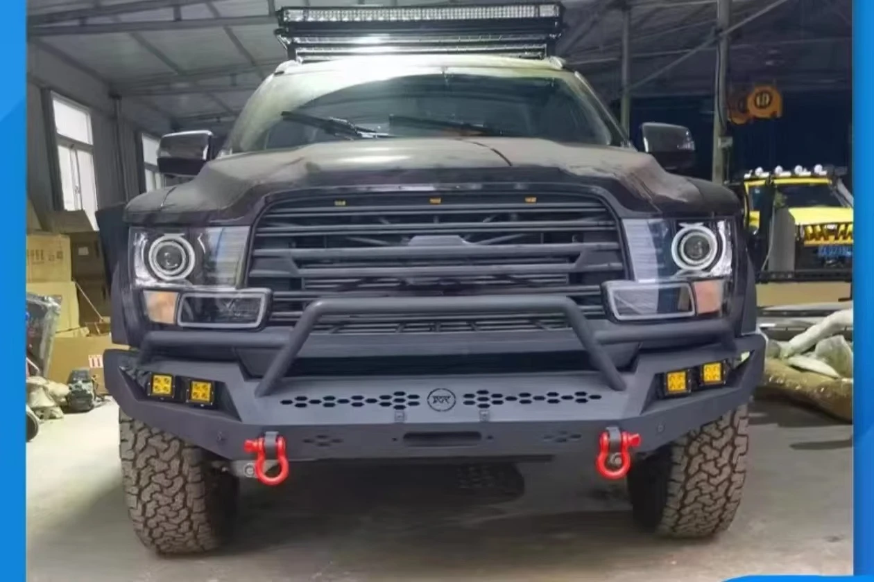 Front Competition Bumper Fit For Zhongxing Weishi, Pickup Truck Front Bumper, Screw-On Retrofit Auto Parts, Fog Light Bumper