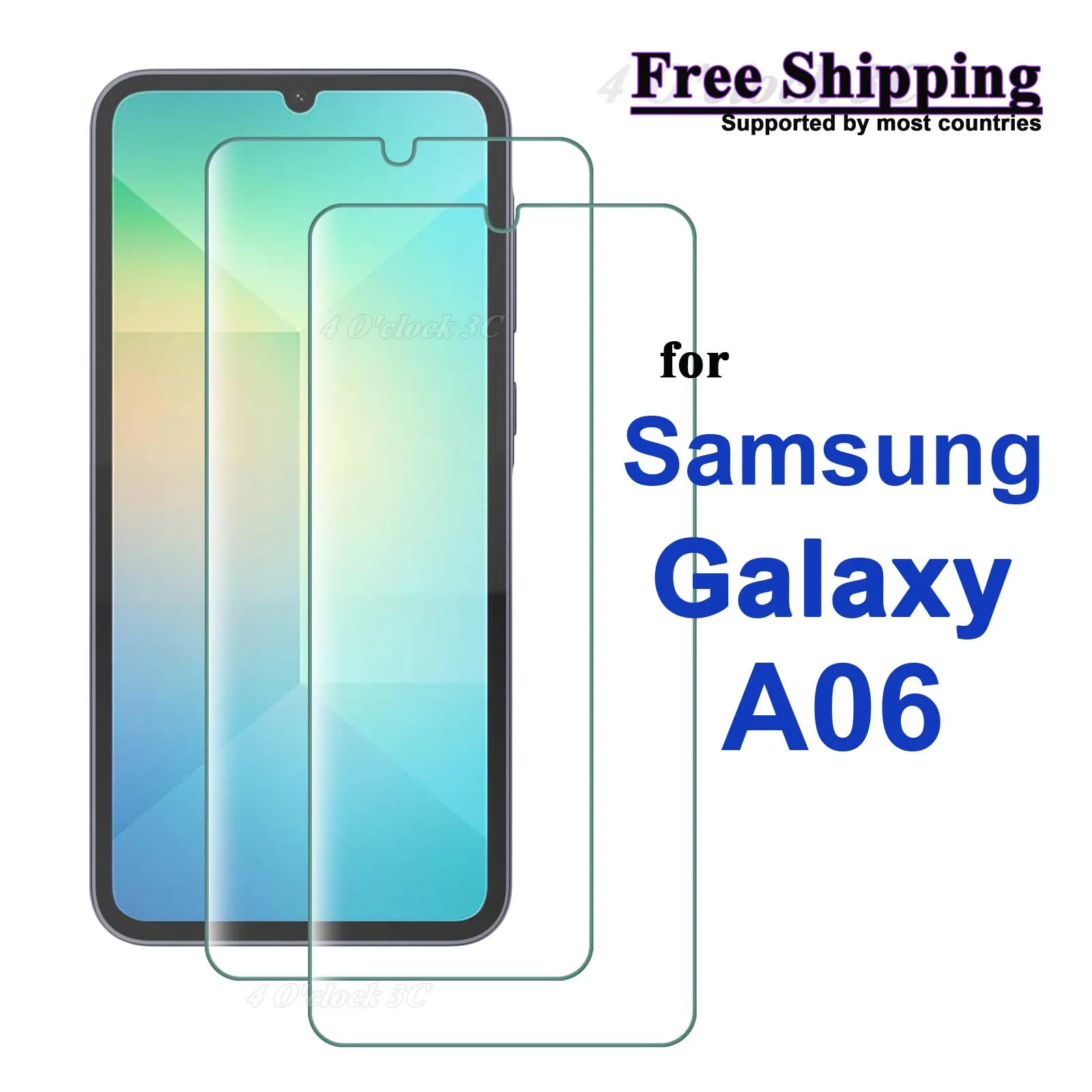 

For Samsung Galaxy A06 6.7 inch Screen Protector Tempered Glass Crystal Mica 9H Protective HD Clear Transparent Anti Scratch