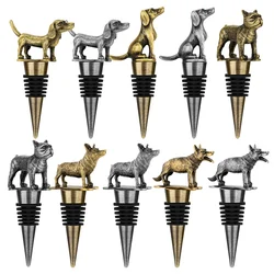 Wine Bottle Stopper Animal Pet Dog Shaped Red Wine Beverage Champagne Preserver Cork Wedding Favors Xmas Gifts for Wine Lovers