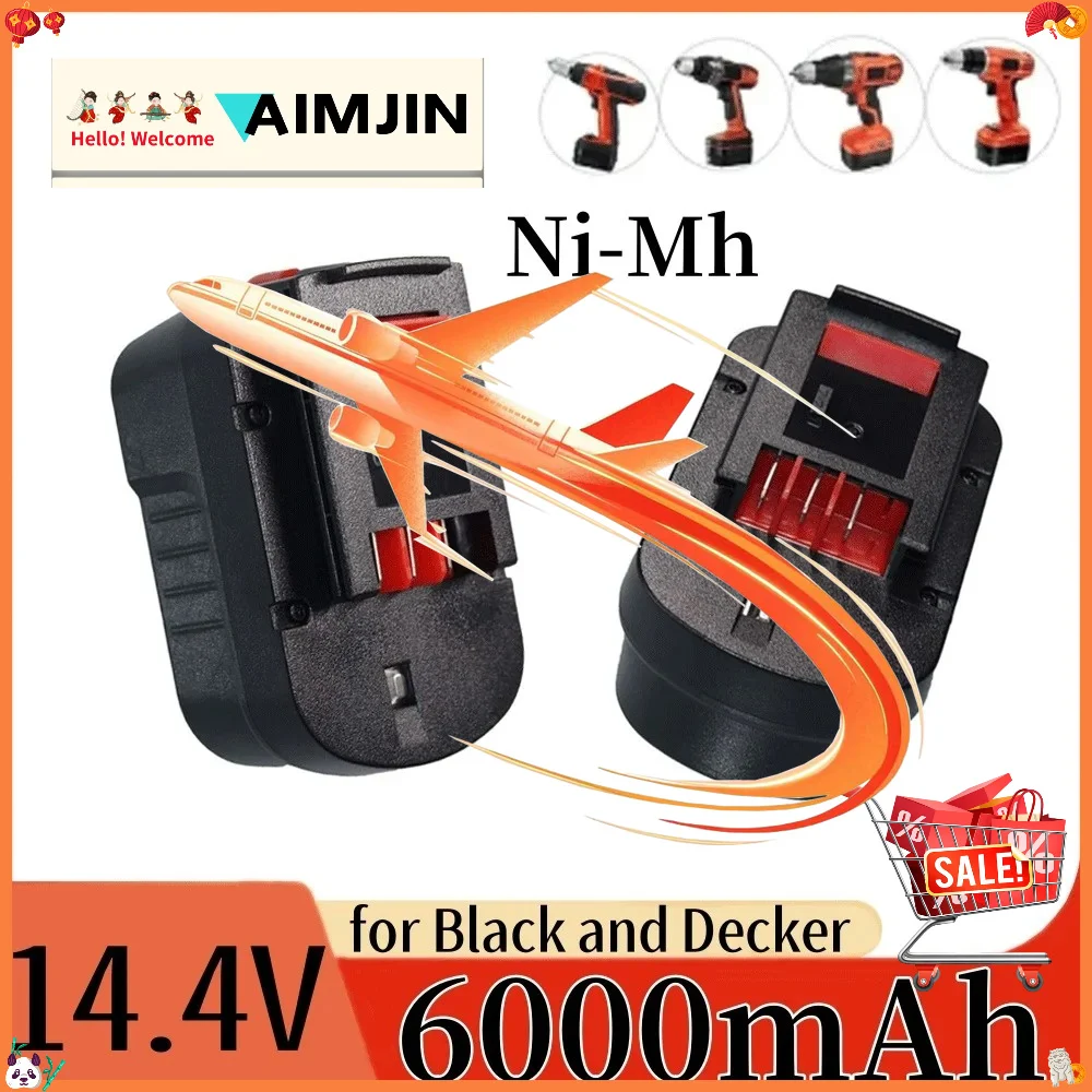 📦Rechargeable Battery 14.4V 6000mAh Compatible For Black&Decker 14.4V Wireless Power Tools High-Quality 📦