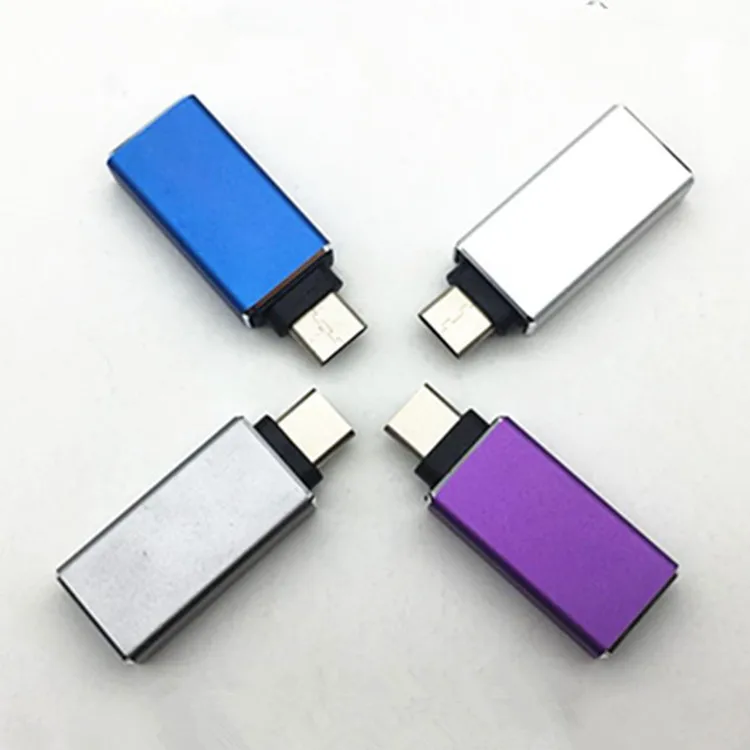 10pcs Type-C to USB female adapter USB 3.1 mobile phone adapter LeEco adapter aluminum alloy housing copper Electronic Signs