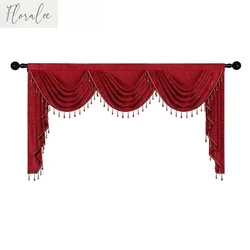 Red Blue Beige Brown Gray 8 Colors High Quality Valance Customized For Living Room Window Bedroom Hotel Kitchen Apartment