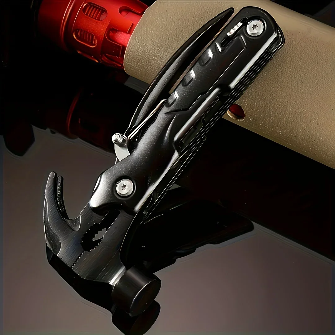 

1 Piece, Multi-purpose Tool Hammer, 14-in-1 Multi-purpose Claw Hammer, Everyday Carry (EDC) Multi-purpose Tool