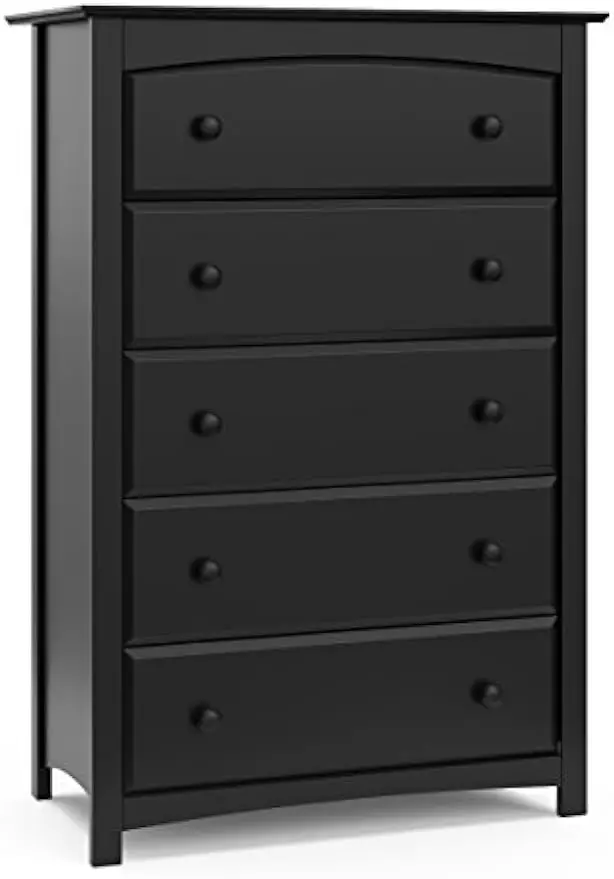 

Y5 Drawer Dresser (Black) Chest of Drawers for Bedroom with 5 Drawers, Universal Design for Children’s Bedroom