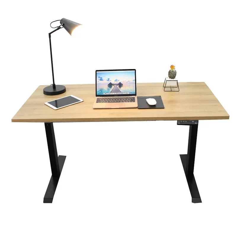 Smart Electric L Shaped Height Adjustable Stand Up Electric Lift Table Suitable For Standing Or Sitting Computer Desks