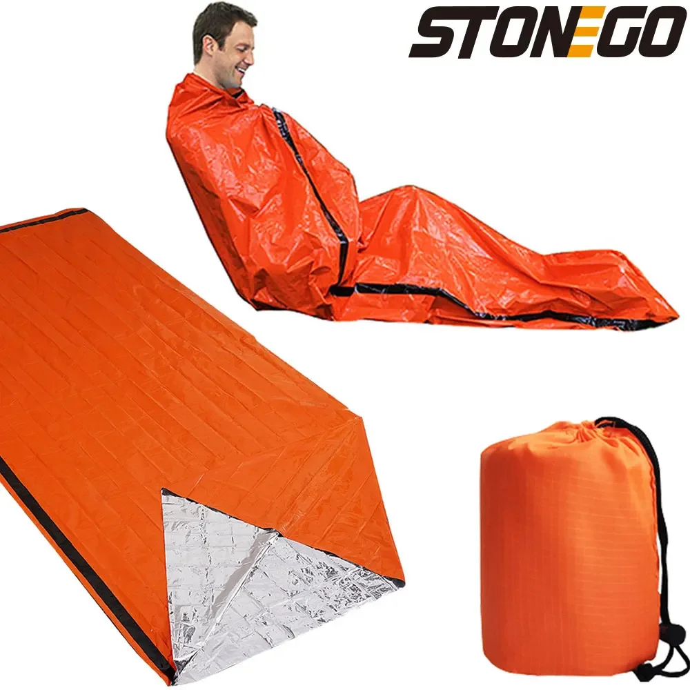 Portable Emergency Sleeping Bag Waterproof Survival Fishing Camping Hiking Travel Bag Stonego Outdoor Tools Accessories