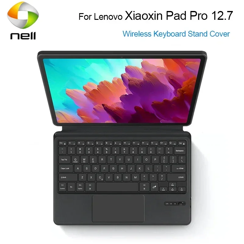 Casing Keyboard nirkabel bahasa Perancis Ibrani Bahasa Spanyol Korea Portugis untuk Lenovo Xiaoxin Pad Pro 12.7 inci 2023 TB-371FC penutup Tablet