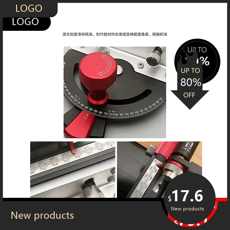 8480 808080 New Push Handle Push Ruler Chute Woodworking Angle Disc Table Saw Band Saw Flip Engraving Machine Tri