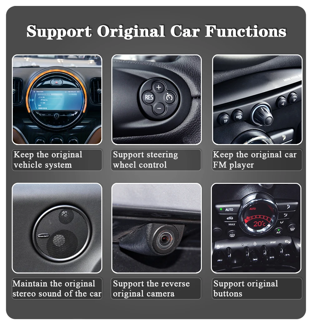AUTOTOP CarPlay Android Auto Decoder Box für BMW Mini R55 R56 R57 R58 R59 R60 R61 F54 F55 Clubman Countryman Hardtop John CCC CIC NBT EVO BIS System – Detail 12