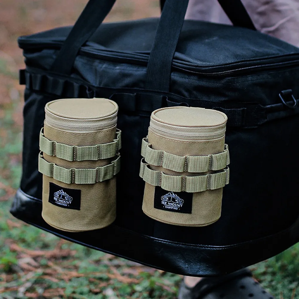 Portable Multifunctional Outdoor Cup Storage Bag Oxford Cloth Portable Water Bottle Pouch Propane Tank Bag Hiking