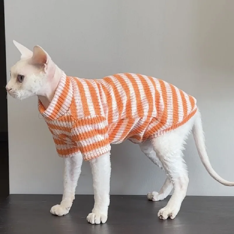 Warm Coral Velvet Hairless Cat Clothes Winter Sphynx Vest Turtleneck Kitten Clothing Puppy Costume Pet Accessories Gatitos