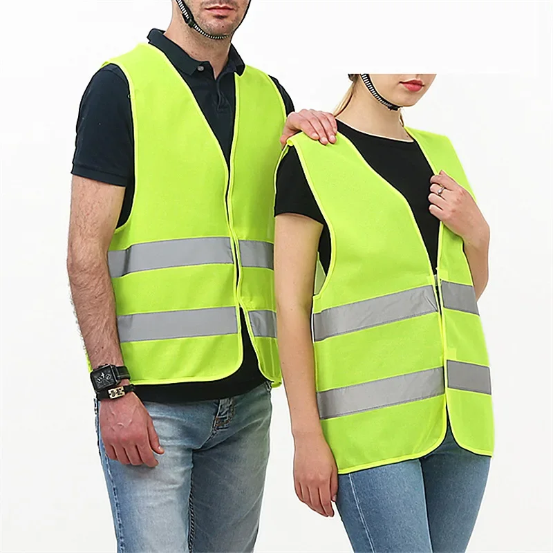 Car Reflective Safety Ves Strip Vest Reflective Strip Vest Car Emergency Reflective Vest Fluorescent Mesh High Visibility Jacket