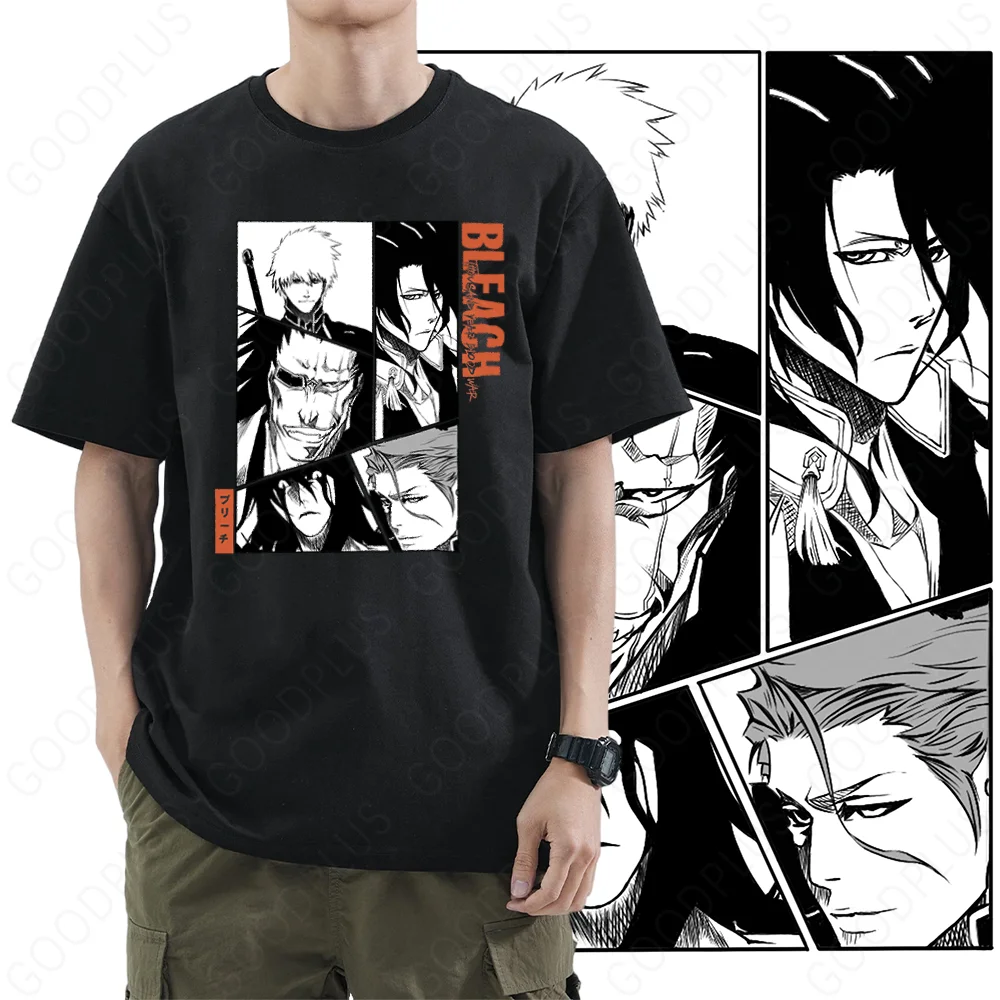 

Bleach Anime T-shirts Manga Graphic Original Printed Oversized Men Short Sleeve Tee Women Top Summer Streetwear Couple Clothing