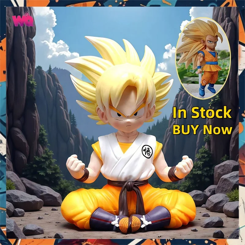 

In Stock 11cm Dragon Ball Anime Figures SSJ3 Son Goku Figures PVC Statue Collection Model Desk Decoration Birthday Gifts Toys