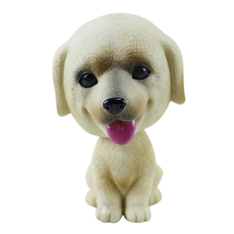 Simulation Shaking Head Dog Resin Cute Bobble Head Dog Home/Car Dashboard for Car Vehicle Decoration -