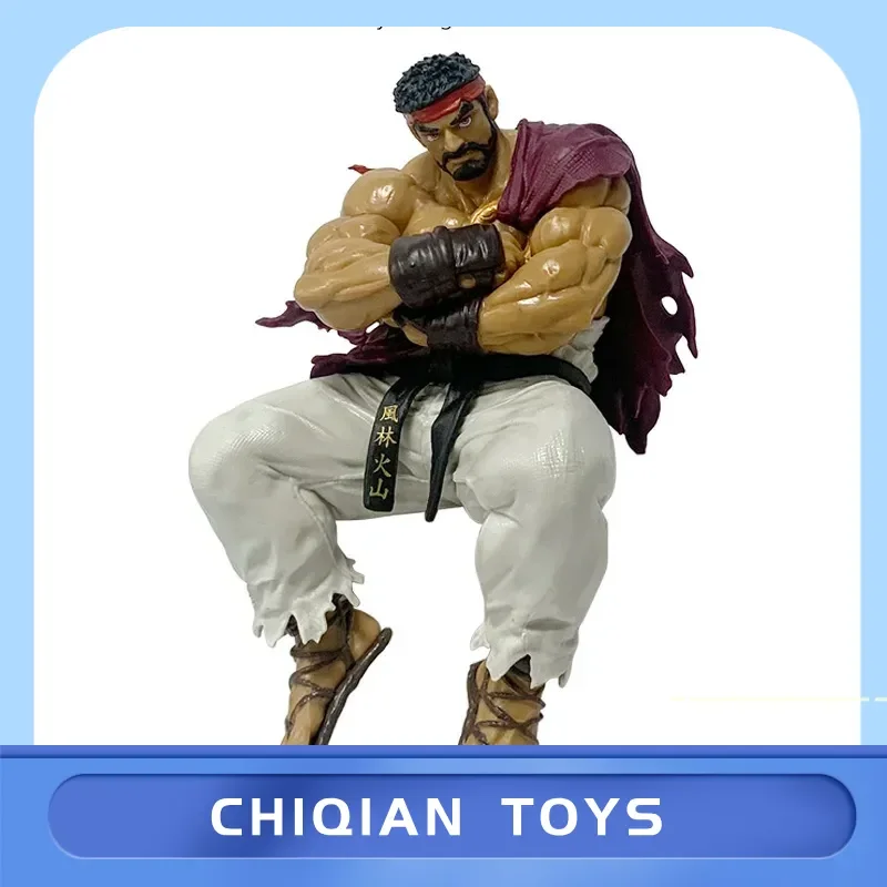 

Street Fighter Ryu аниме фигурка 14 см ПВХ мышечный боец сидящая поза статуя для украшения рабочего стола Коллекционный подарок