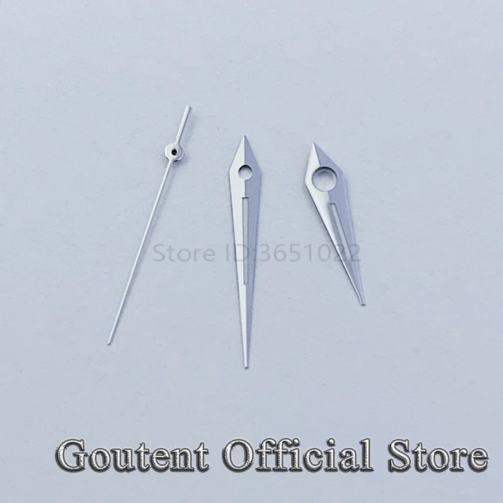 Goutent Silver Watch Hands Green Luminous Fit DG2813 3804 Miyota 8215 8205 821A 8200 NH35 NH36 PT5000 ETA 2836 2824 Movement