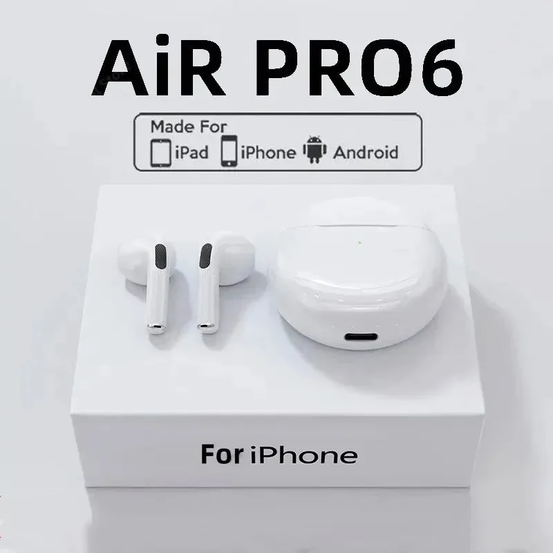 

Original Air Pro 6 Wireless Bluetooth Headset 5.3 Headphone TWS Mini Earphone with Mic Charging Box For Xiaomi iPhone Earbuds