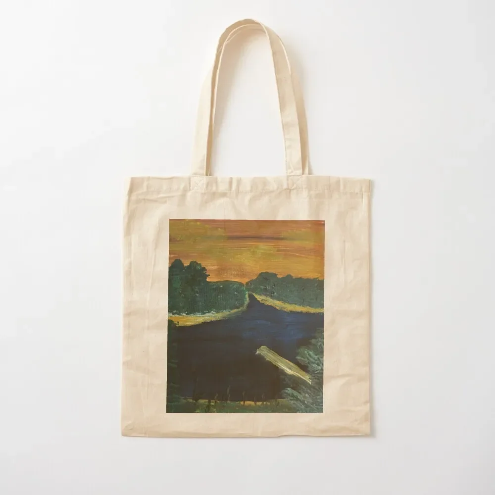 Sunset by the Lake Tote Bag bag for beach tote bag
