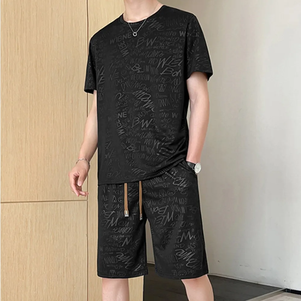 Men's Casual Short-sleeved T-shirt Shorts Two-piece Suit