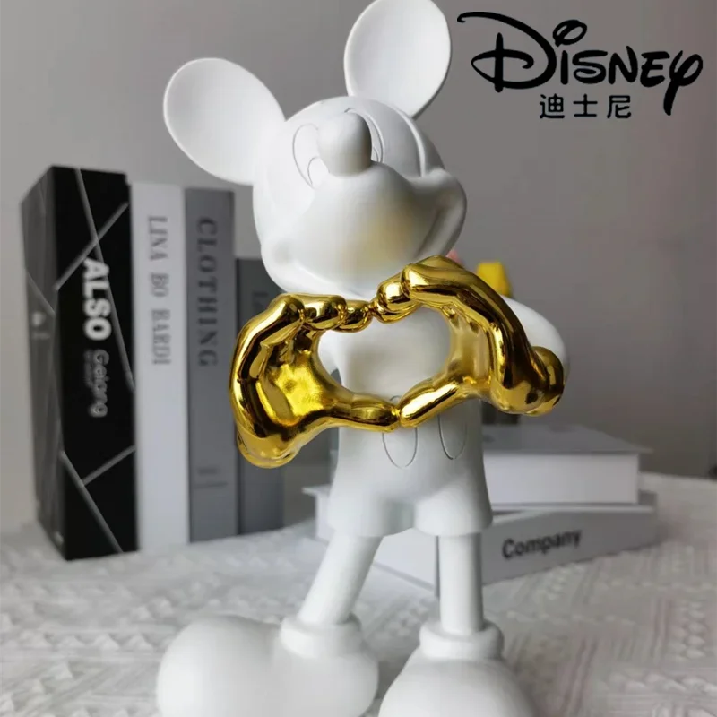 Disney Mickey Mouse harsfiguur Mickey Love Sitting beeldje trendy speelgoedmodel schattige pop thuis Halloween cadeau ornament decor