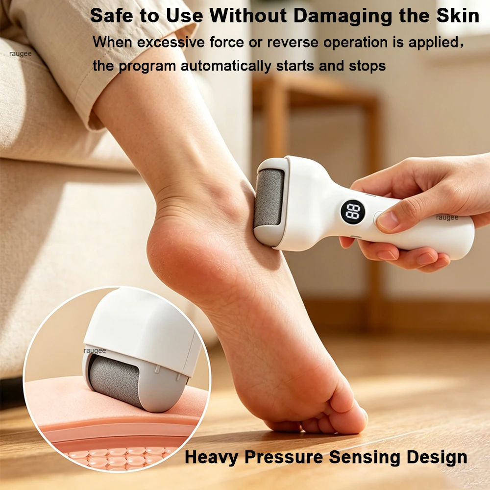 Electric Foot Grinder Rechargeable USB Callus Remover for Feet Professional Foot Care Heel Dead Skin Roller Pedicure Remover Kit - view 6