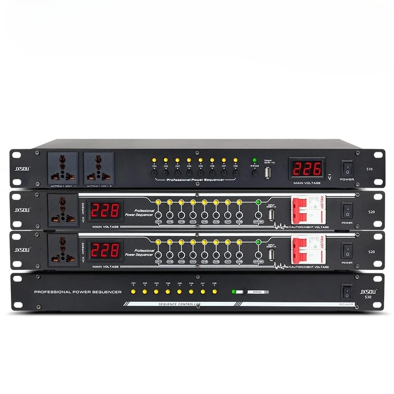 

Professional power sequencer 8-way sequence controller with filter manager socket stage audio equipment central control