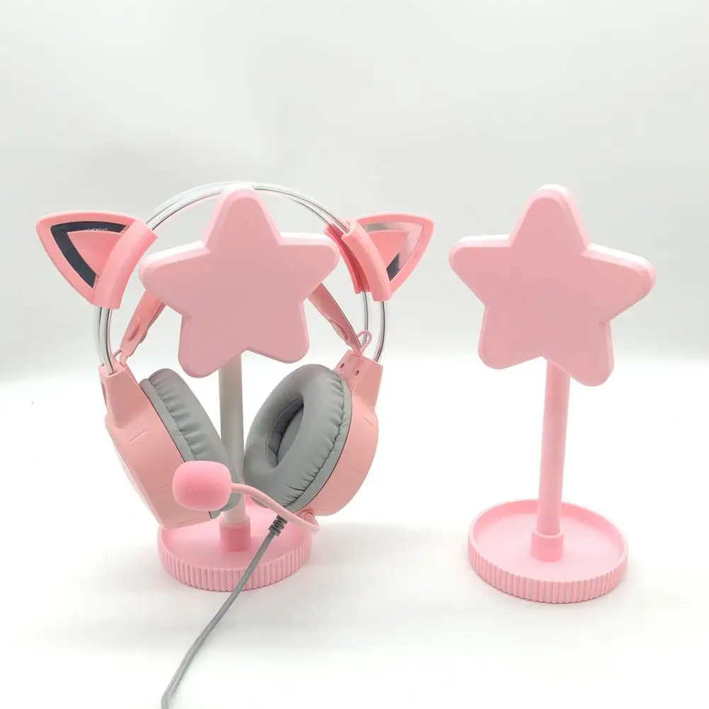 3D Printed Headphone Stand Star Shape Headset Holder with Cable Holder Headrest with Solid Base for All Headphones Size