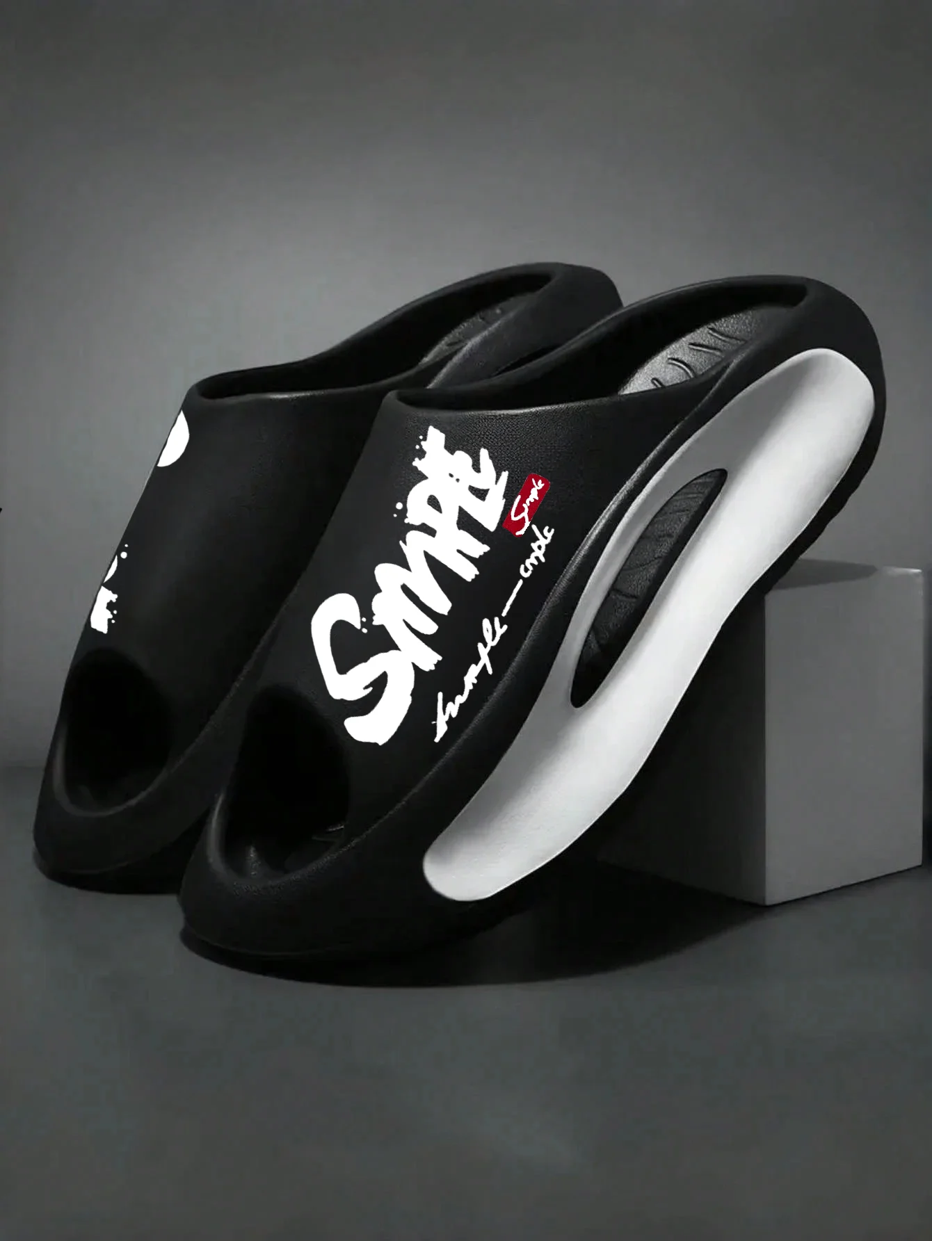 Men's and Women's Slippers Fashion Non-Slip Couple Slippers Eva 2 Colors 36-45 image 2