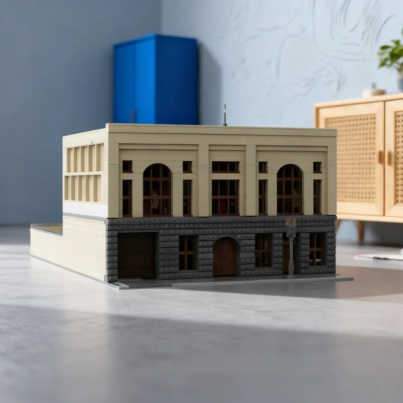 

4753pcs MOC Los Angeles Noir LAPD Old Police Modular Streetscape Model Building Blocks DIY Creative Gift Display Decor Premium