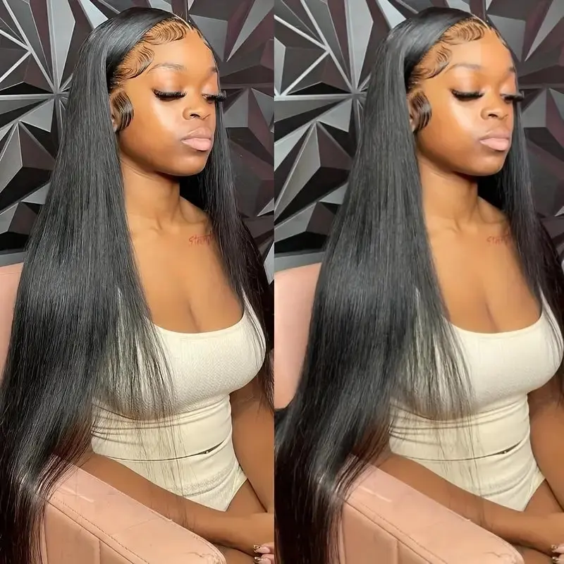 Rosabeauty 13x6 Straight Lace Front Wig 100% Human Hair 8 40 Inch 13X4 Frontal 5X5 Glueless Ready to Wear Wigs 250% For Women