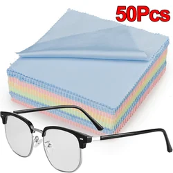 5/50pcs Eye Glasses Cleaning Cloth Reusable Microfiber Glasses Cleaner Fabric Cloth for Sunglasses Camera Phone Lens Wipes Cloth