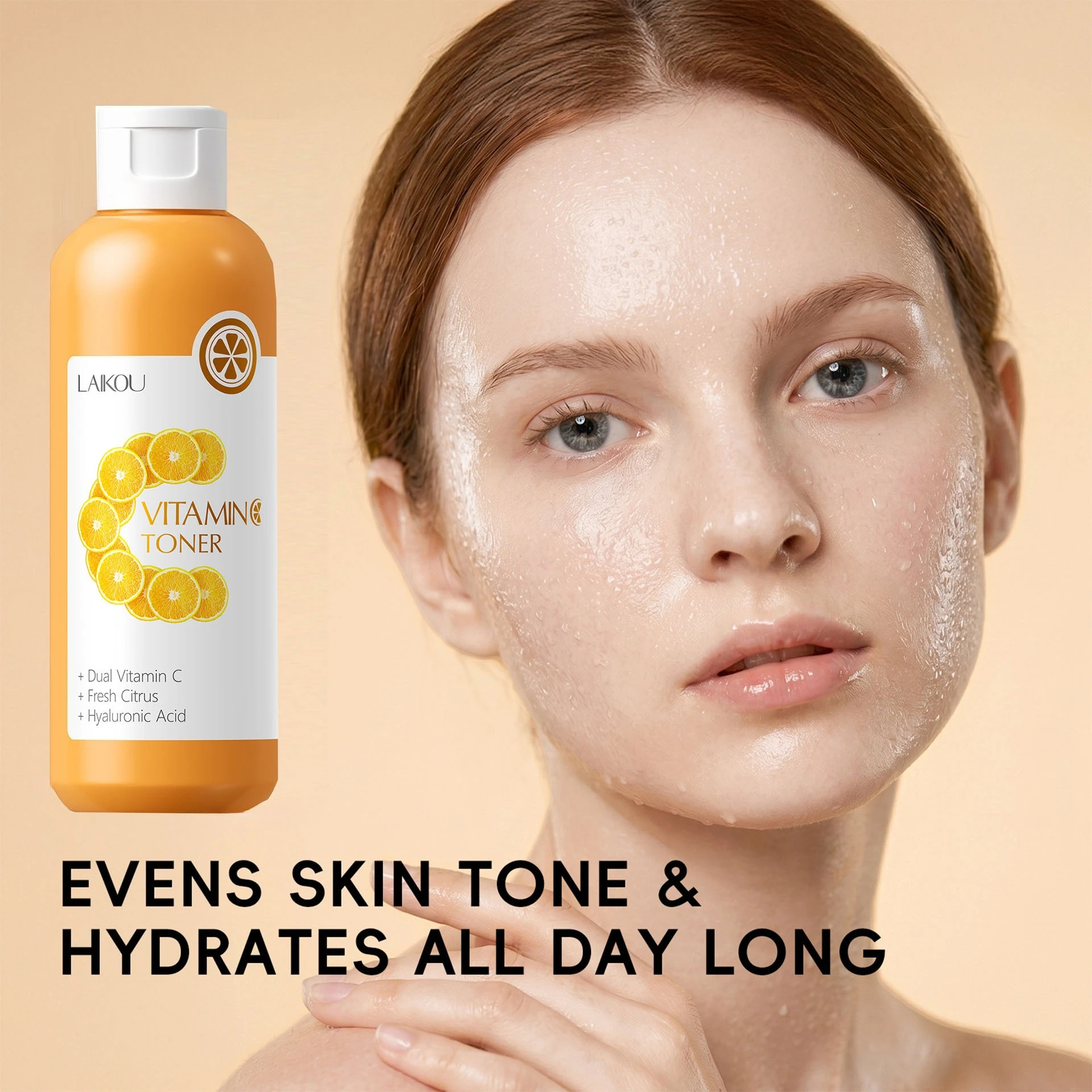 LAIKOU Vitamin C Toner 160ml Vitamin C Serum Deep Moisturizing and hydrating even skin tone Natural Gloss Uniform Skin Care