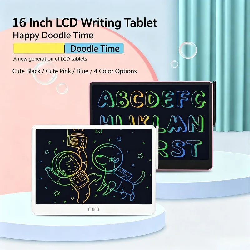 16 Inch LCD Drawing Writing Tablet Kids Doodle Handwriting Pad Painting Toy Gift For 3-8 Years Boys Girls