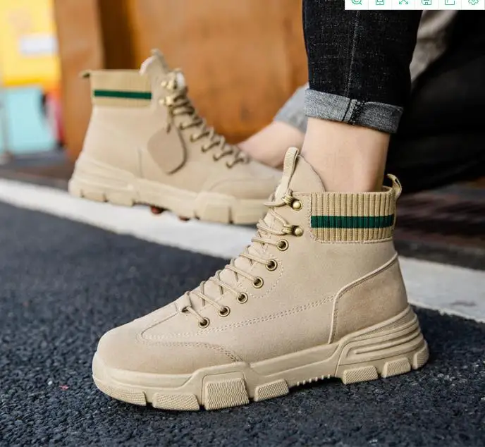 Men Casual Boots 2022 Spring New High-top Korean Version Boots for Men Fashion Trend Sports Men Boots