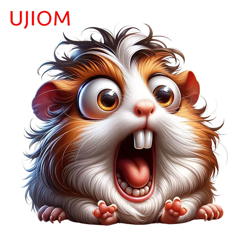 UJIOM Hamster Mouse Kawaii Wall Sticker Creative Smart Home Refrigerator Decal Waterproof Scratch Proof Bathroom Accessories