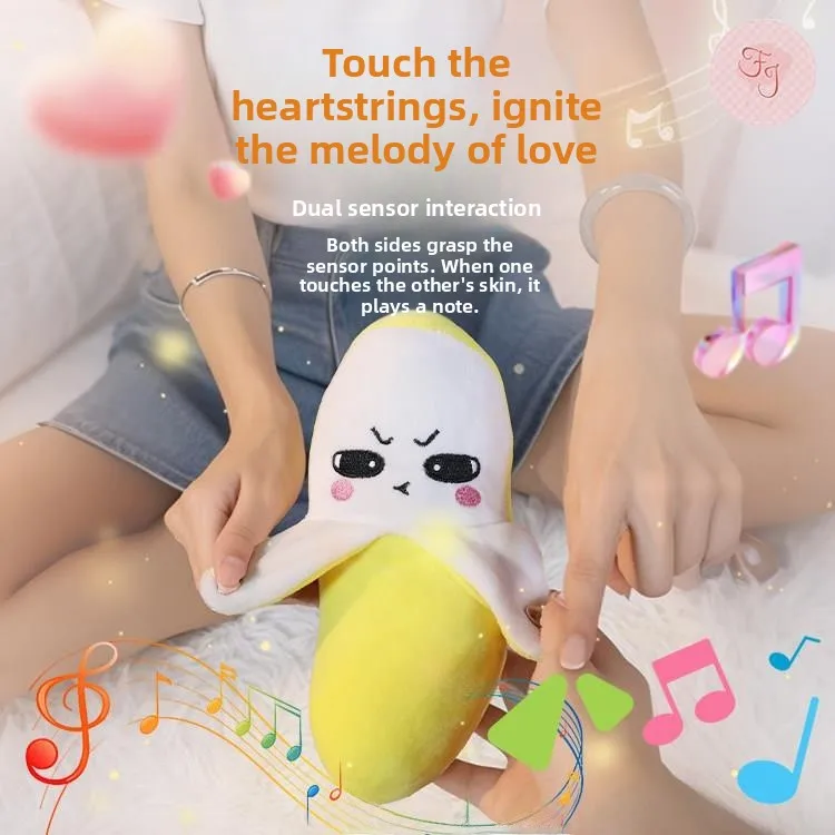 

Интерактивная плюшевая игрушка-пианино Bananas Beat с датчиком движения, поющая кукла для младенцев, веселая игра, бренд ABEYINUOR Love Bear