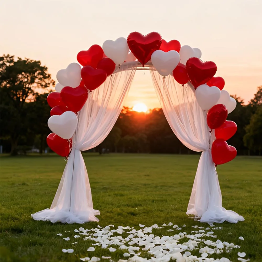 20 Stück 10 Zoll weiß rot Liebe Herz Latex Ballons Geburtstag Hochzeit Valentinstag Jahrestag Party Dekoration Ballons