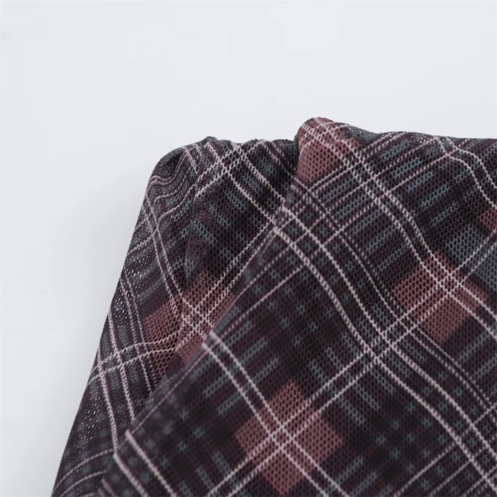 PB&ZA Womens High Waisted Plaid Midi Skirt with Flared Hem Perfect for Creating Classic and Stylish Outfits