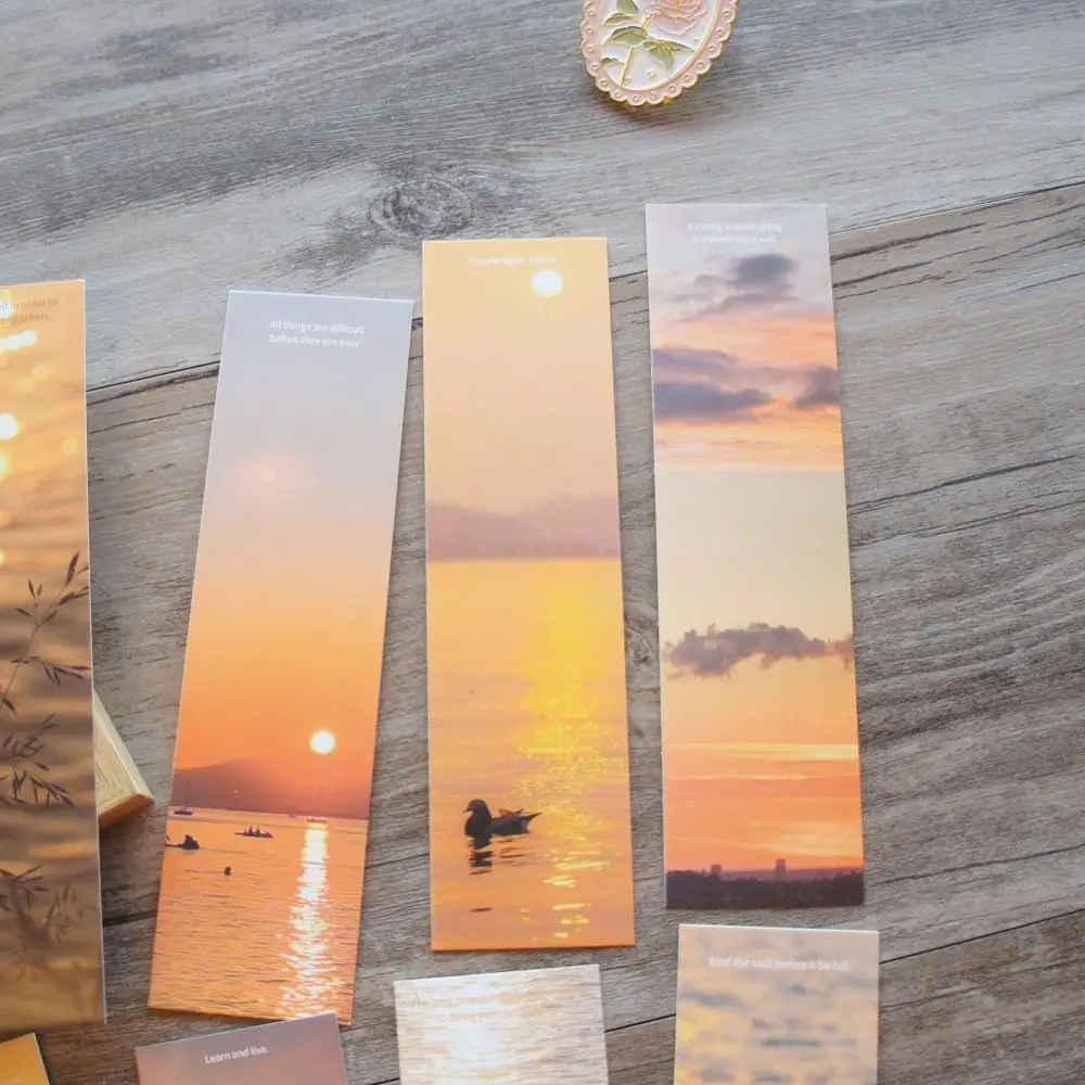 

Multi-use 30 Pcs Sunset Beautiful Sea Level Scenery Design Craft Paper Cards As Bookmark Tag Gift Scrapbooking DIY Message Card