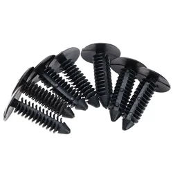 50Pcs Auto Fastener Clip Plastic Rivet 6.4mm Hole Engine Cover Bumper Hood Fender Splash Guard Retainer Car Door Trim Panel Clip