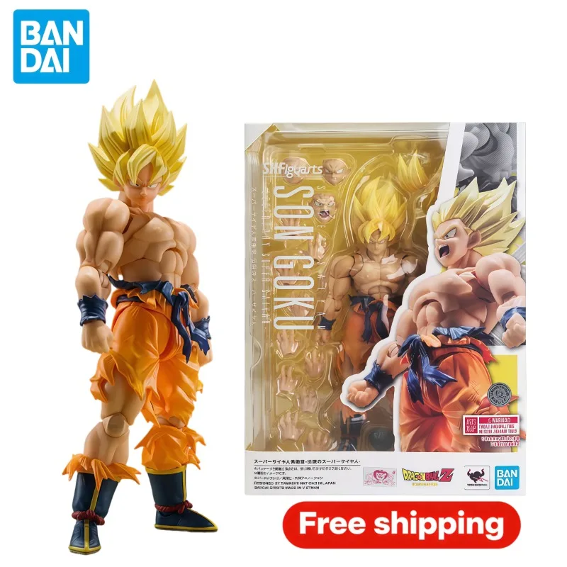 

Original Bandai SHFiguarts Dragon Ball Super Saiyan Son Goku Legendary Super Saiyan Articulated Action Figure With Original Box